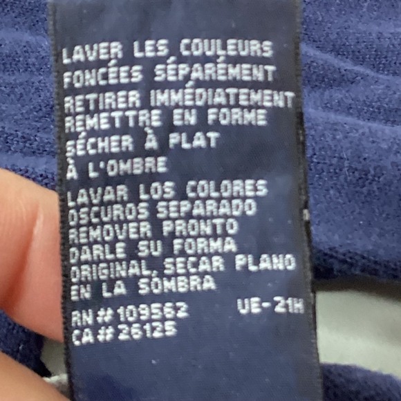 Tommy Hilfiger Golf Sweater Mens XL Blue White Grid V Neck Pullover - Picture 10 of 13